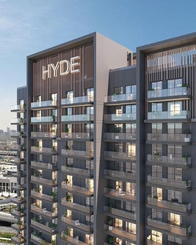 Living space at Hyde Residences by City View Development in Dubai Hills Estate
