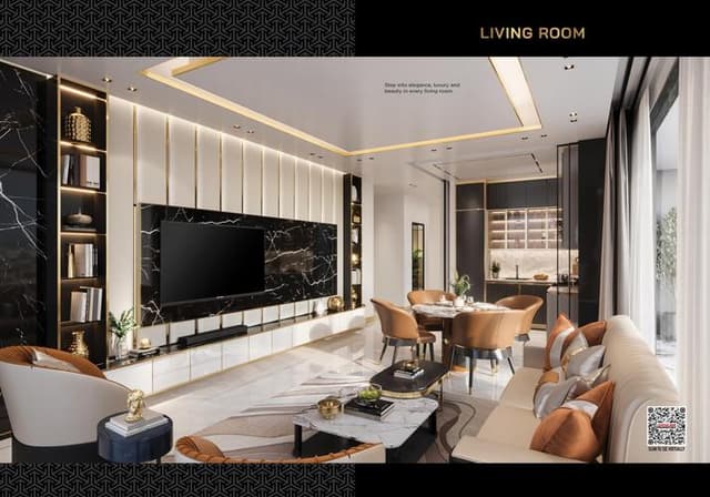 Business Bay - Living space at Bayz 102