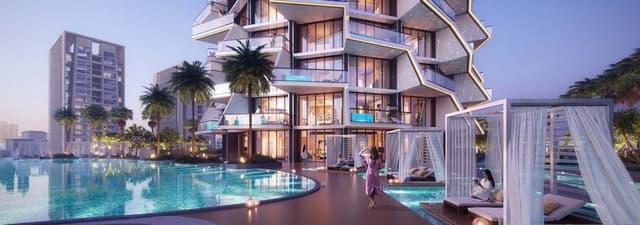Building design at Binghatti Royale in JVC (Jumeirah Village Circle)