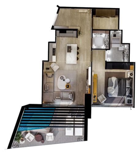 Living space #21 at Binghatti Royale