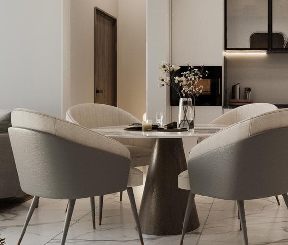 JVC (Jumeirah Village Circle) - Living space at Skyhills Residences 2