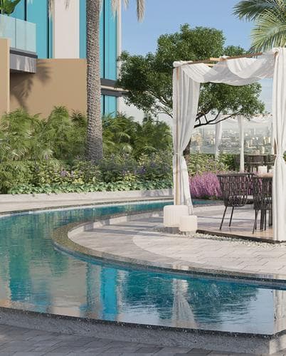 Indoor area at Skyhills Residences 2 by HRE Real Estate Developer in JVC (Jumeirah Village Circle)