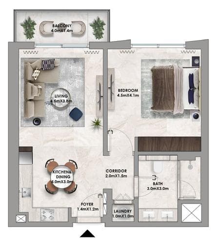 Dubai Hills Estate - Living space at Address Residences