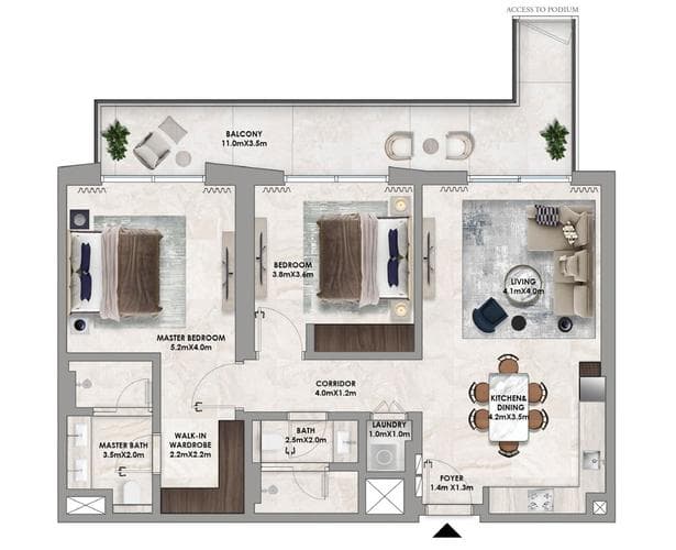 Indoor area at Address Residences by Emaar Properties in Dubai Hills Estate