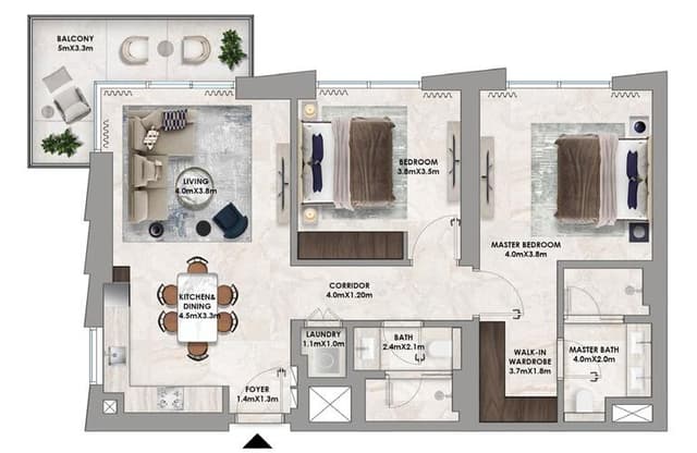 Dubai Hills Estate - Indoor area at Address Residences