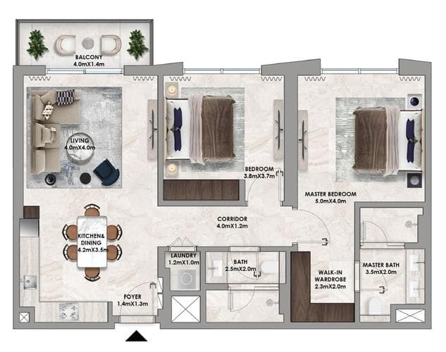 Address Residences Building facade in Dubai Hills Estate