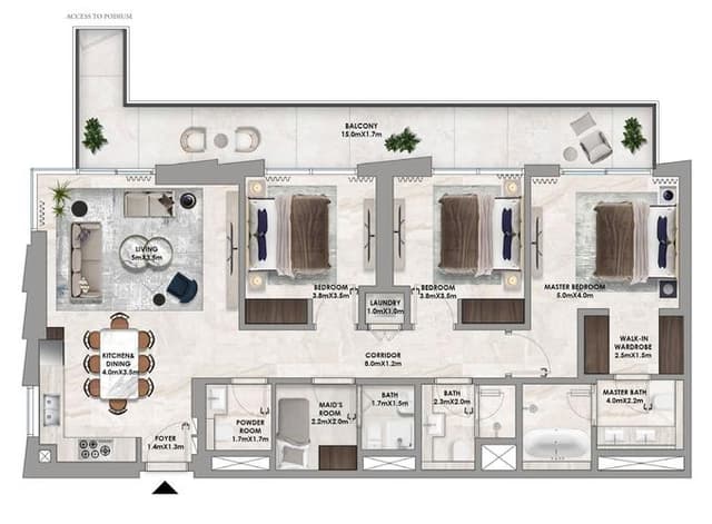 Interior at Address Residences by Emaar Properties in Dubai Hills Estate