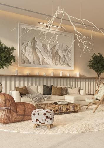 Indoor area at Weybridge Gardens 3 by Leos International in Dubailand