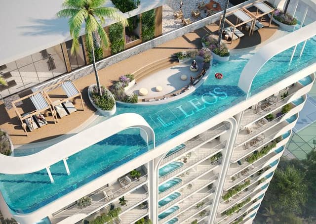 Weybridge Gardens 3 Building facade in Dubailand