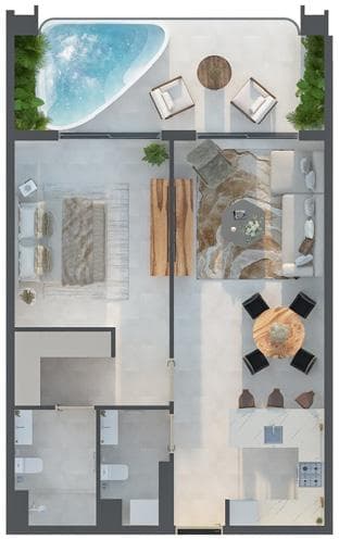 Interior at Weybridge Gardens 3 by Leos International