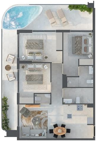Dubailand - Apartment interior at Weybridge Gardens 3