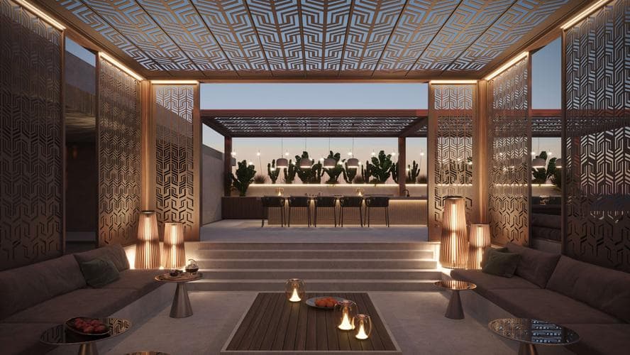 Building facade at Reem Eleven by SAAS Properties in Al Reem Island