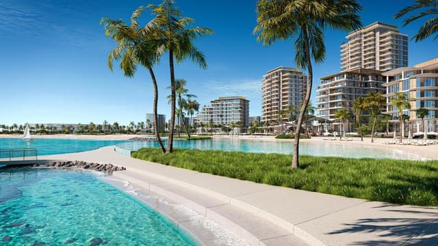 Building design at Bay Grove Residences in Dubai Island