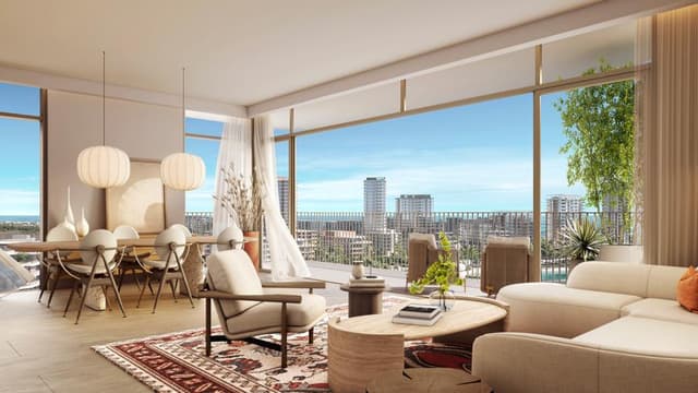 Living space at Bay Grove Residences by Nakheel Properties
