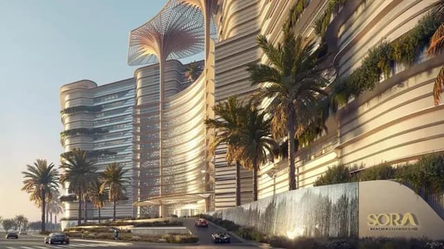 Marjan Island - Living space at Sora Beach Residences