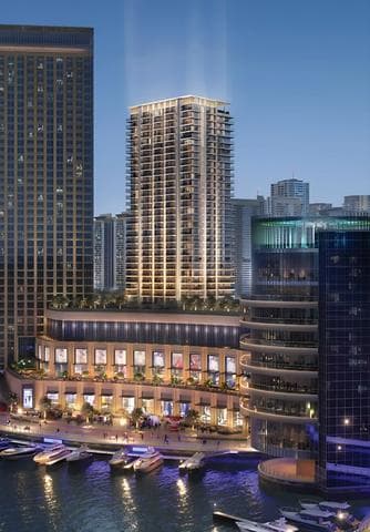 Building facade at Marina Cove by Emaar Properties in Dubai Marina