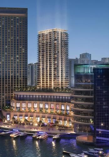 Building facade at Marina Cove by Emaar Properties in Dubai Marina