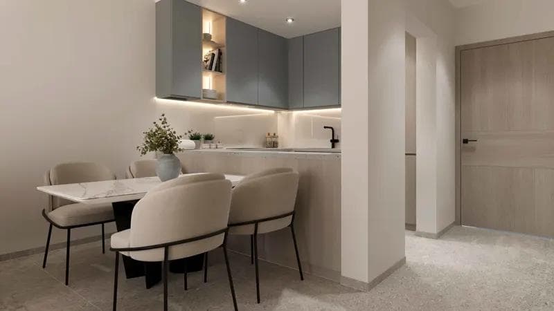 Living space at AARK Residences by Aark Developers