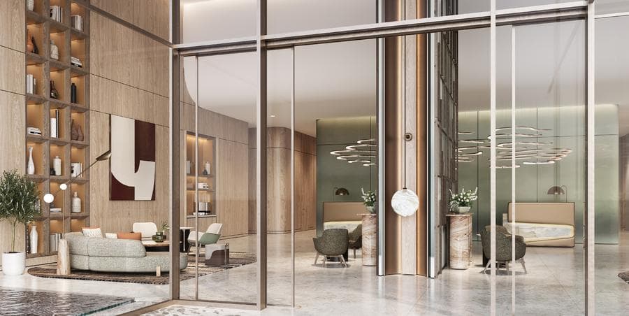 Jumeirah Lake Towers - JLT - Living space at Marriott Residences JLT