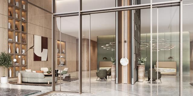 Jumeirah Lake Towers - JLT - Living space at Marriott Residences JLT