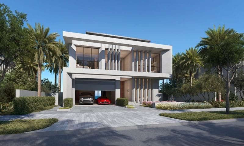 Building facade at Villa Baia Luna - Palm Jebel Ali by Nakheel Properties in Palm Jebel Ali
