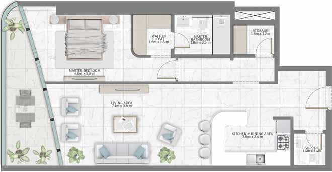 Indoor area at Al Habtoor Tower by Al Habtoor Group in Business Bay