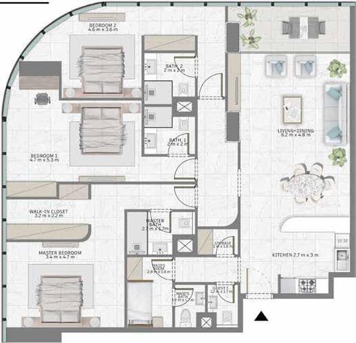 Business Bay - Room design at Al Habtoor Tower