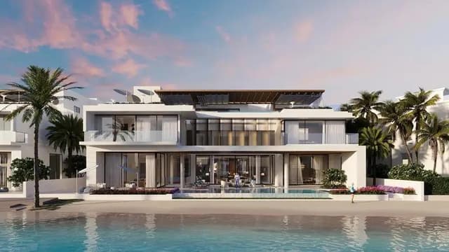 Building facade at Monaco Mansions by Azizi developments in Dubai South