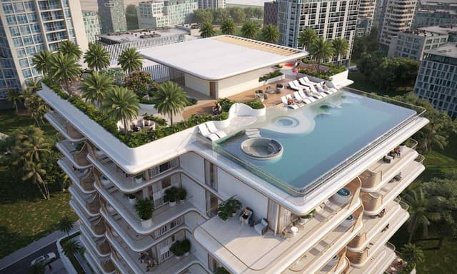 Building facade at Sunset Bay by imtiaz in Dubai Island