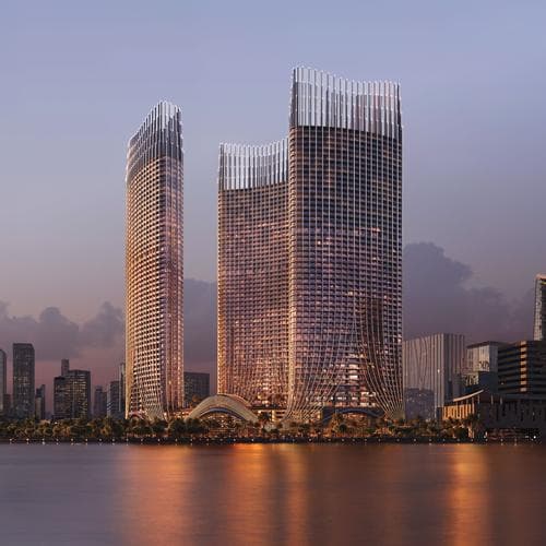 Skyrise Building facade in Business Bay