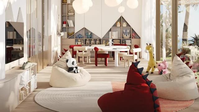Indoor area at Rosso Bay by Aldar Properties in Marjan Island