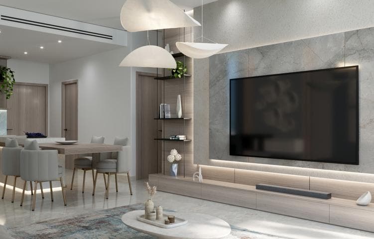 Building facade at Samana Resorts by Samana Developers in Dubai Production City