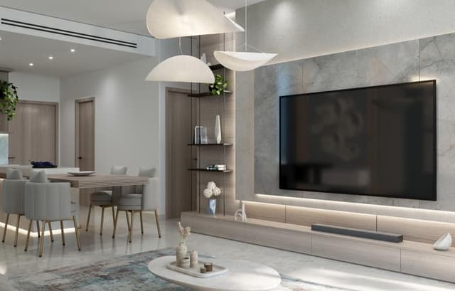 Building facade at Samana Resorts by Samana Developers in Dubai Production City