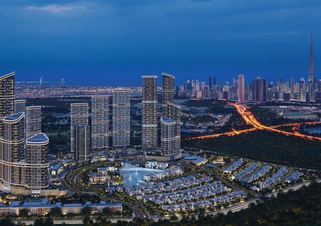 Building facade at Skyvue Solair by sobha in Sobha Hartland II