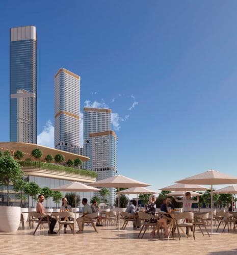Living space at Skyvue Solair by sobha