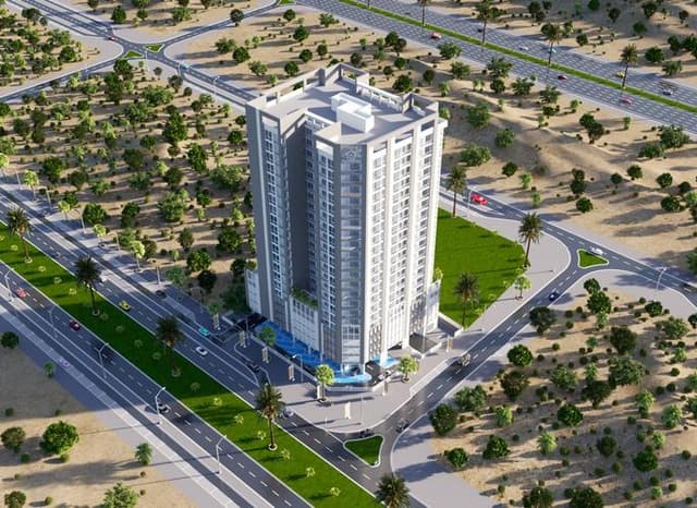 Front entrance at Time 3 - Residential Tower