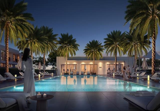 Building facade at KAIA by Emaar Properties in The Valley
