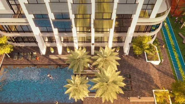 Building design at Cloud Towers in JVT Jumeirah Village Triangle