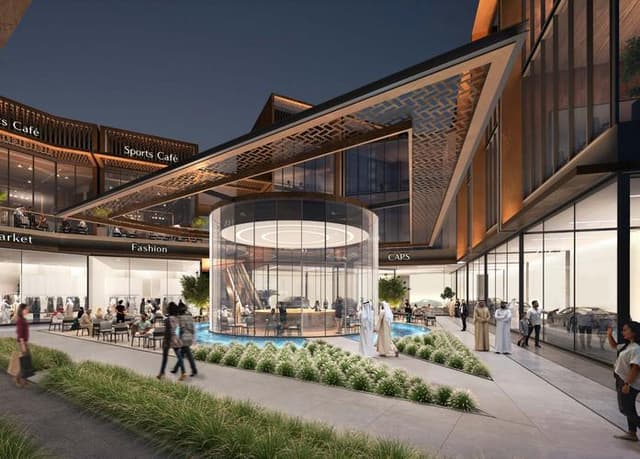 Building facade at Sobha Solis by sobha in Motor City