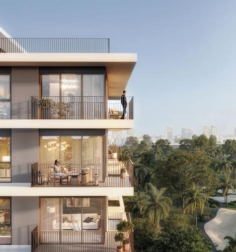 Golf Point Building facade in Emaar South