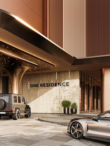 One Residence Building facade in Downtown