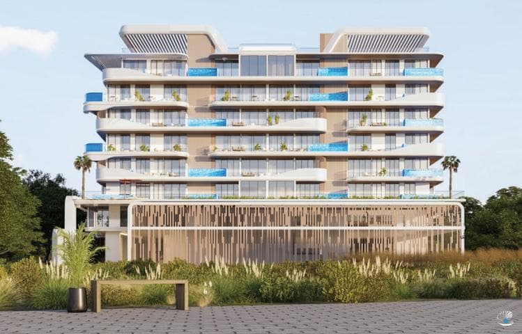 Building facade at Samana Ocean Pearl 2 by Samana Developers in Dubai Island