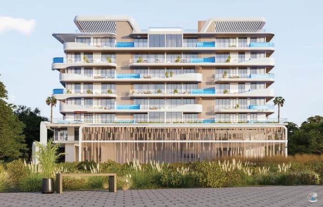 Building facade at Samana Ocean Pearl 2 by Samana Developers in Dubai Island
