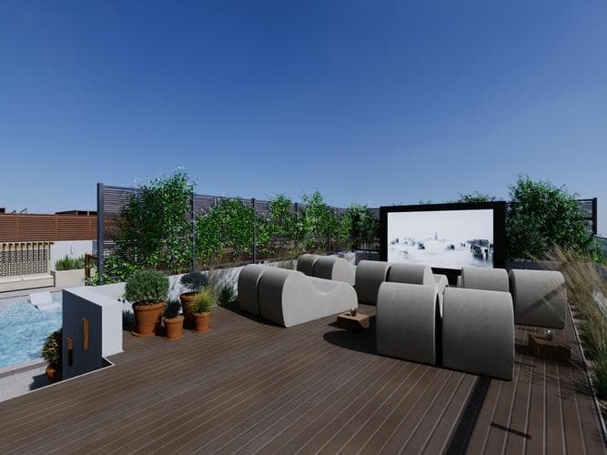 Living space at Starlight Park by Amwaj Development