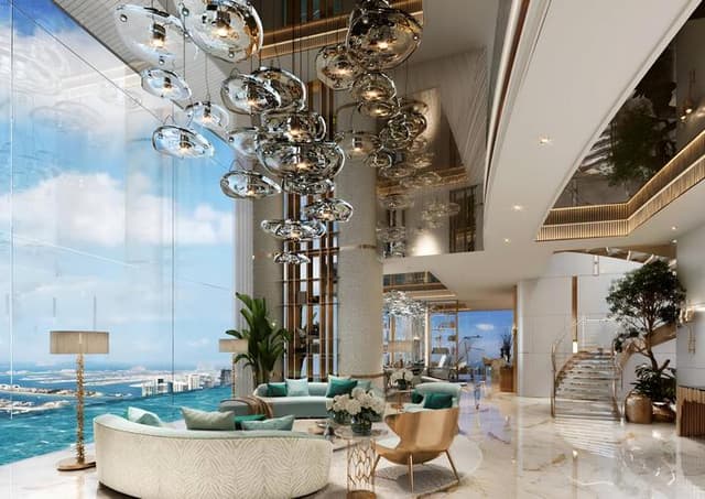 Living space at Damac Bay 2 by Cavalli by DAMAC Properties