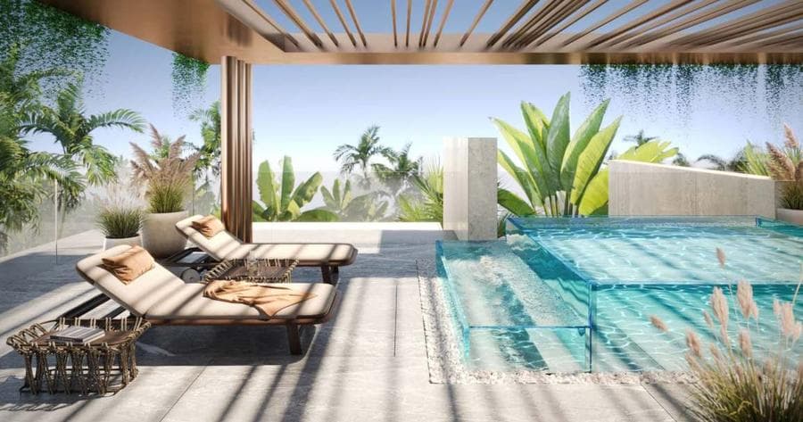 Building facade at Mira Villas by Mira Development in Meydan