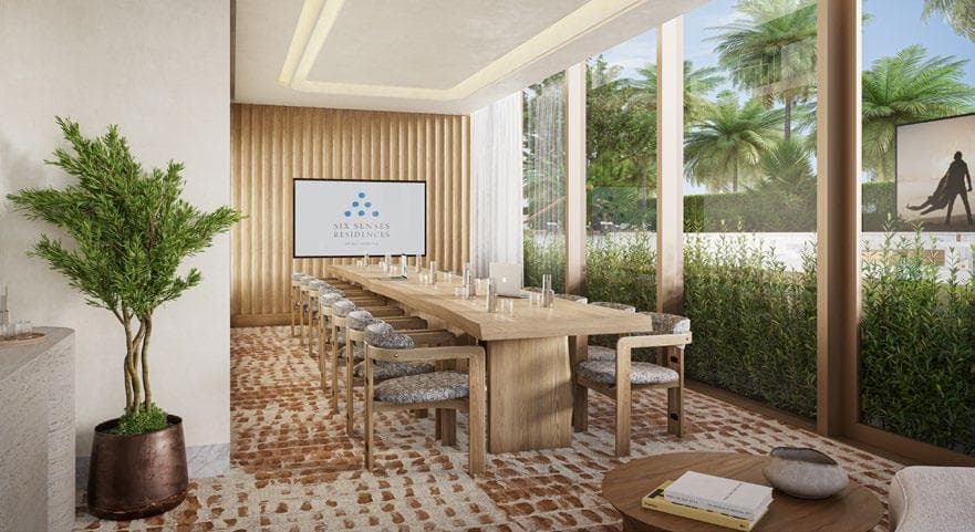 Front entrance at Six Senses Residences
