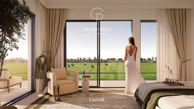 Building design at Grand Polo Club and Resort in Dubai Investment Park 2