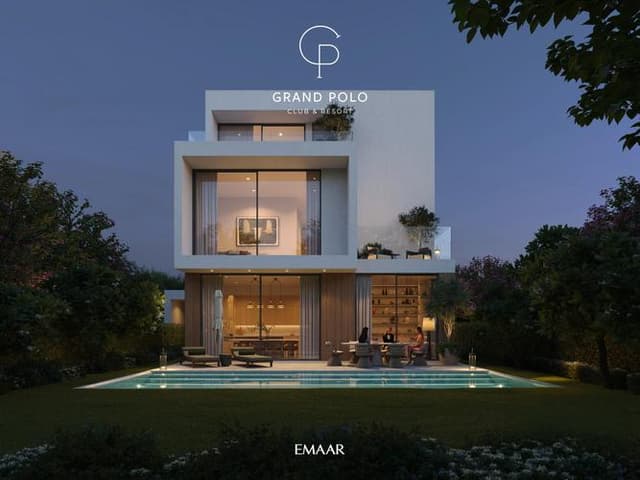 Front entrance at Grand Polo Club and Resort by Emaar Properties