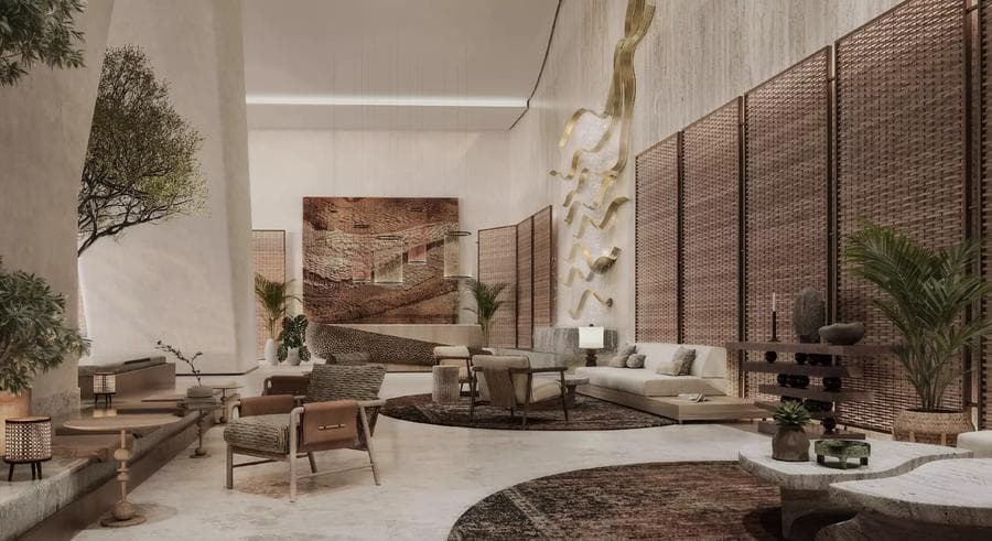 Building facade at Roma Residences by JRP Development in JVC (Jumeirah Village Circle)